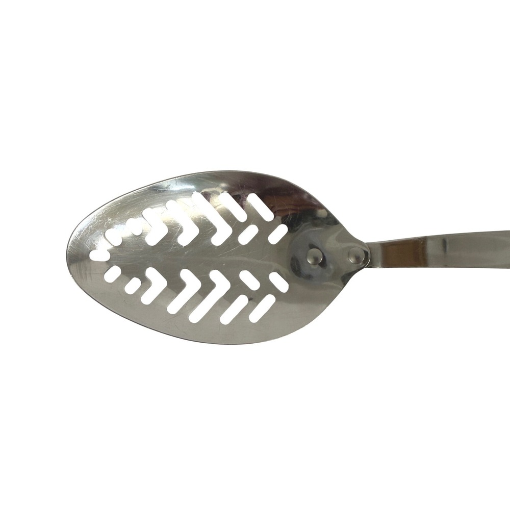 Vintage CUTCO Slotted Serving‎ Spoon Marbled Black Red Handle USA 12.5" - Picture 5 of 11